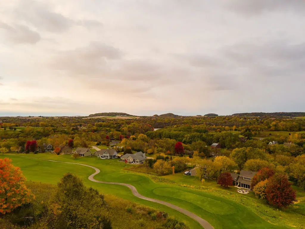 The Galena Territory from above in fall